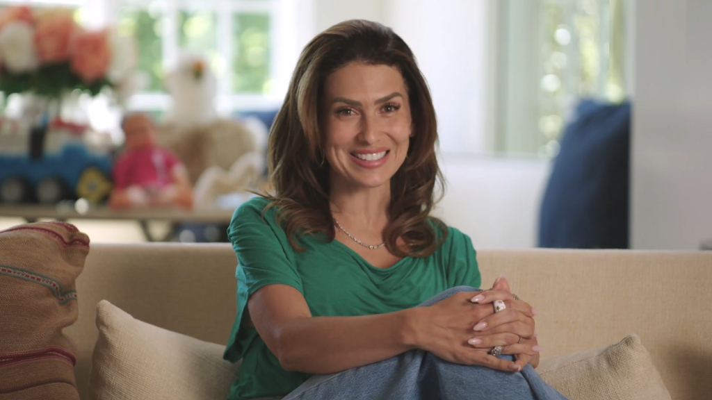 Hilaria Baldwin speaks to the confessional camera on The Baldwins.