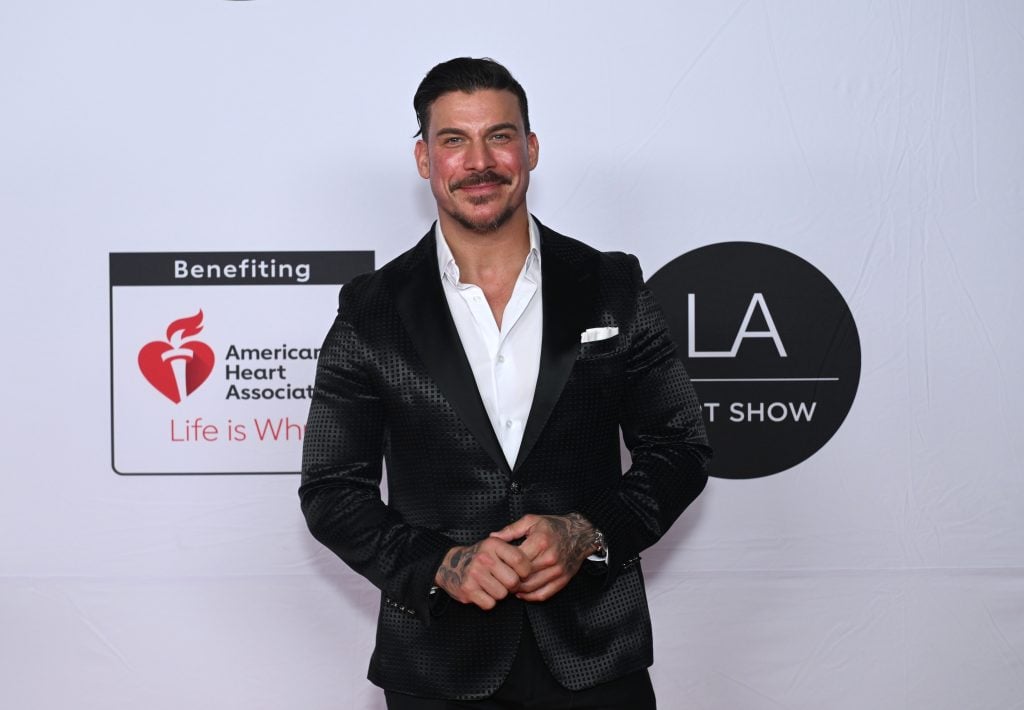 Jax Taylor attends the LA art show opening night premiere party hosted by Jenna Dewan at Los Angeles Convention Center on February 19, 2025 in Los Angeles, California. 