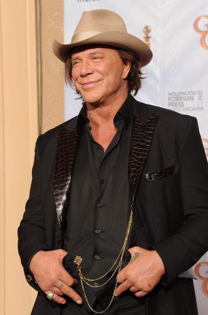Actor Mickey Rourke poses in the press room at the 67th Annual Golden Globe Awards held at The Beverly Hilton Hotel on January 17, 2010 in Beverly Hills, California.