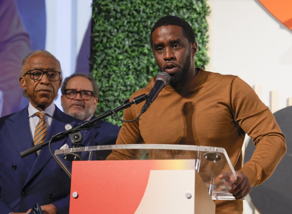 Sean Diddy Combs speaks during the Congressional Black Caucus Foundation Annual Legislative Conference National Town Hall on September 21, 2023 in Washington, DC. 