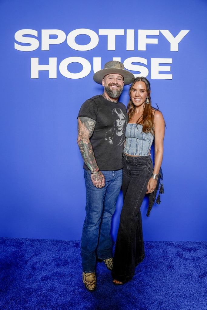 Zac Brown and Kendra Scott attend Spotify House at CMA Fest 2025 - Day 1 at Ole Red on June 05, 2025 in Nashville, Tennessee. 