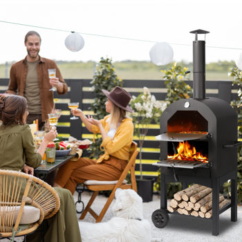 Outdoor+Steel+Freestanding+Wood-Fired+Pizza+Oven+in+Black.jpg