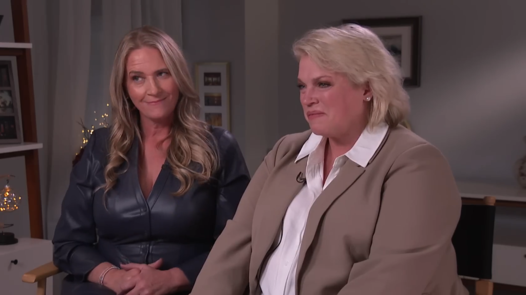 Christine Brown smirks alongside Janelle Brown in early 2024. Christine Brown smirks alongside Janelle Brown in early 2024.