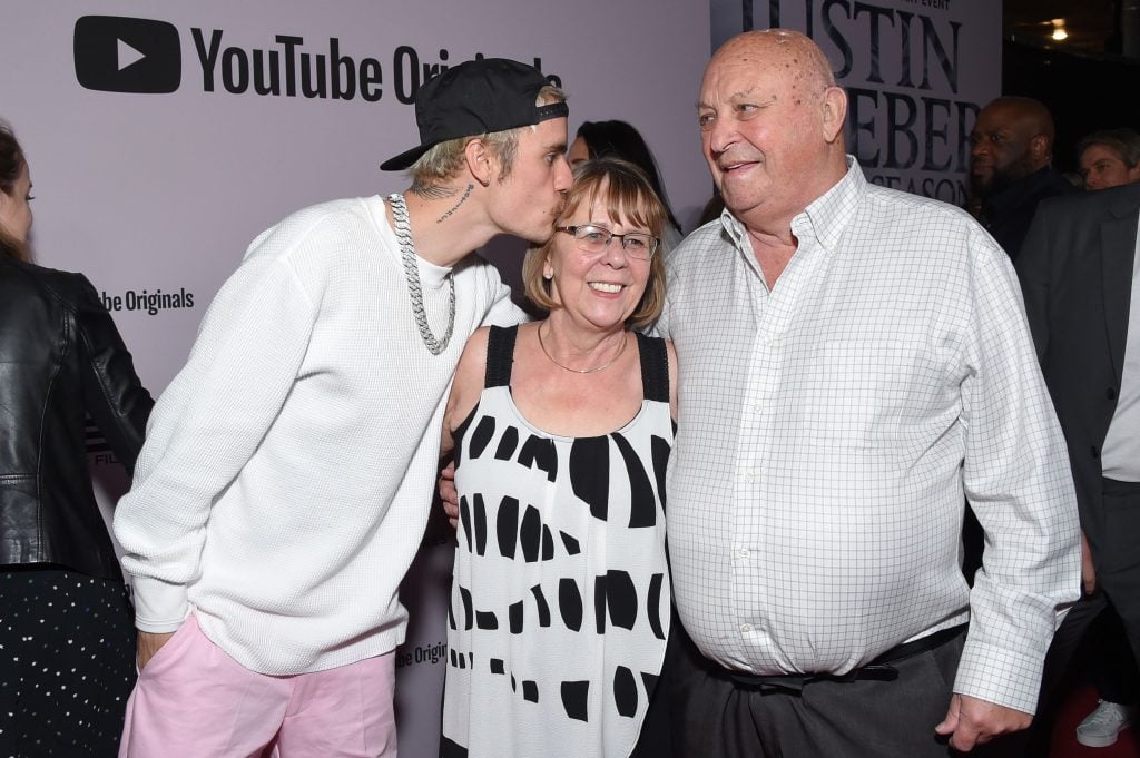 Canadian singer Justin Bieber, grandparents Diane Dale and Bruce Dale arrive for YouTube Originals' Justin Bieber: Seasons premiere at the Regency Bruin Theatre in Los Angeles on January 27, 2020. Canadian singer Justin Bieber, grandparents Diane Dale and Bruce Dale arrive for YouTube Originals' Justin Bieber: Seasons premiere at the Regency Bruin Theatre in Los Angeles on January 27, 2020.
