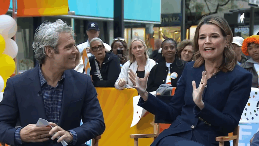 Andy Cohen and Savannah Guthrie. Andy Cohen and Savannah Guthrie.