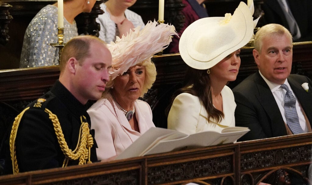 Prince William, Camilla, Kate Middleton, and Prince Andrew in 2018. Prince William, Camilla, Kate Middleton, and Prince Andrew in 2018.