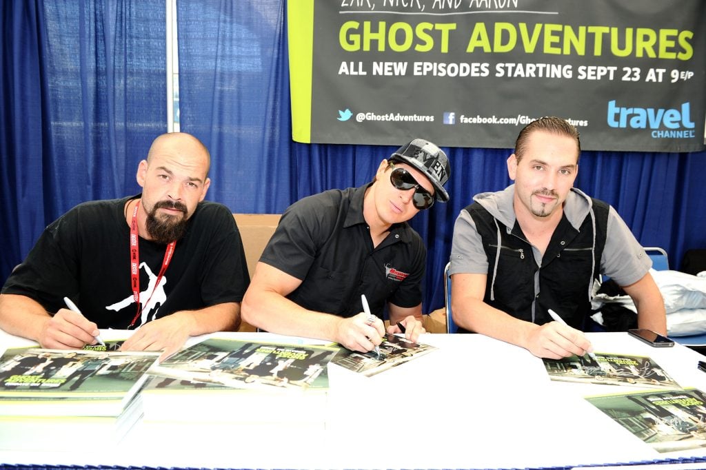 Aaron Goodwin, Zak Bagans, and Nick Groff.