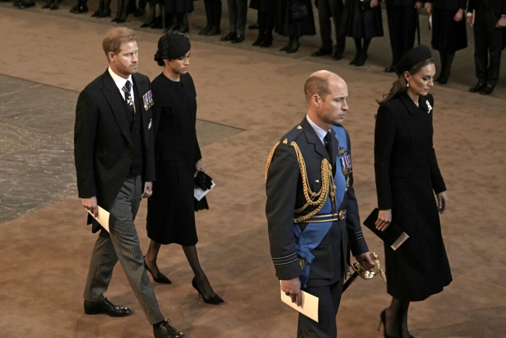 Prince Harry, Meghan Markle, Prince William,a nd Kate Middleton on September 14, 2022.