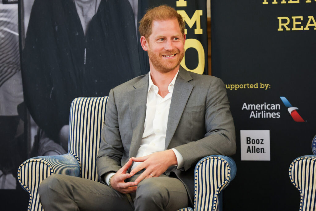 Prince Harry, Duke of Sussex, Patron of the Invictus Games Foundation onstage during The Invictus Games Foundation Conversation titled Realising a Global Community at the Honourable Artillery Company on May 07, 2024 in London, England. 