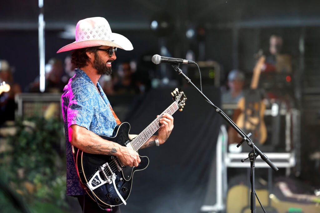 Ryan Bingham performs onstage during Day 3 of the 2023 Stagecoach Festival on April 30, 2023 in Indio, California.