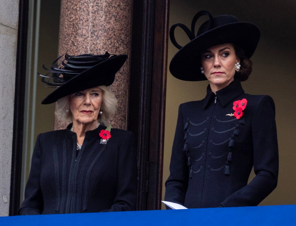 Queen Camilla and Kate Middleton on November 12, 2023.