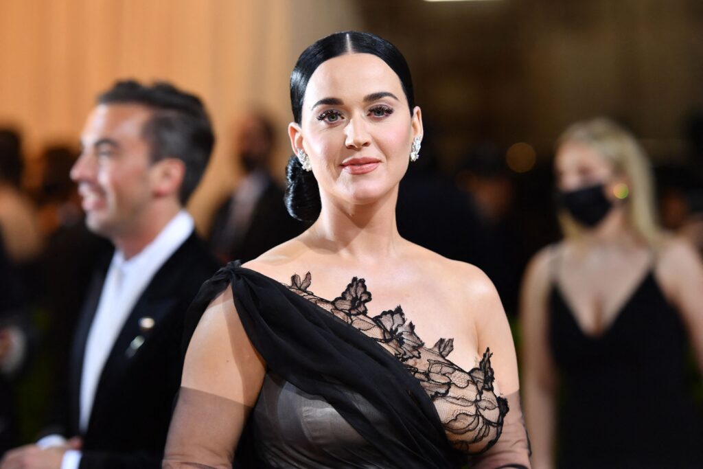 Katy Perry arrives for the 2022 Met Gala at the Metropolitan Museum of Art on May 2, 2022, in New York. 