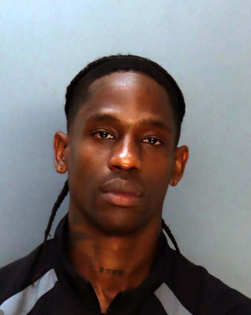 Travis Scott mugshot paris arrest