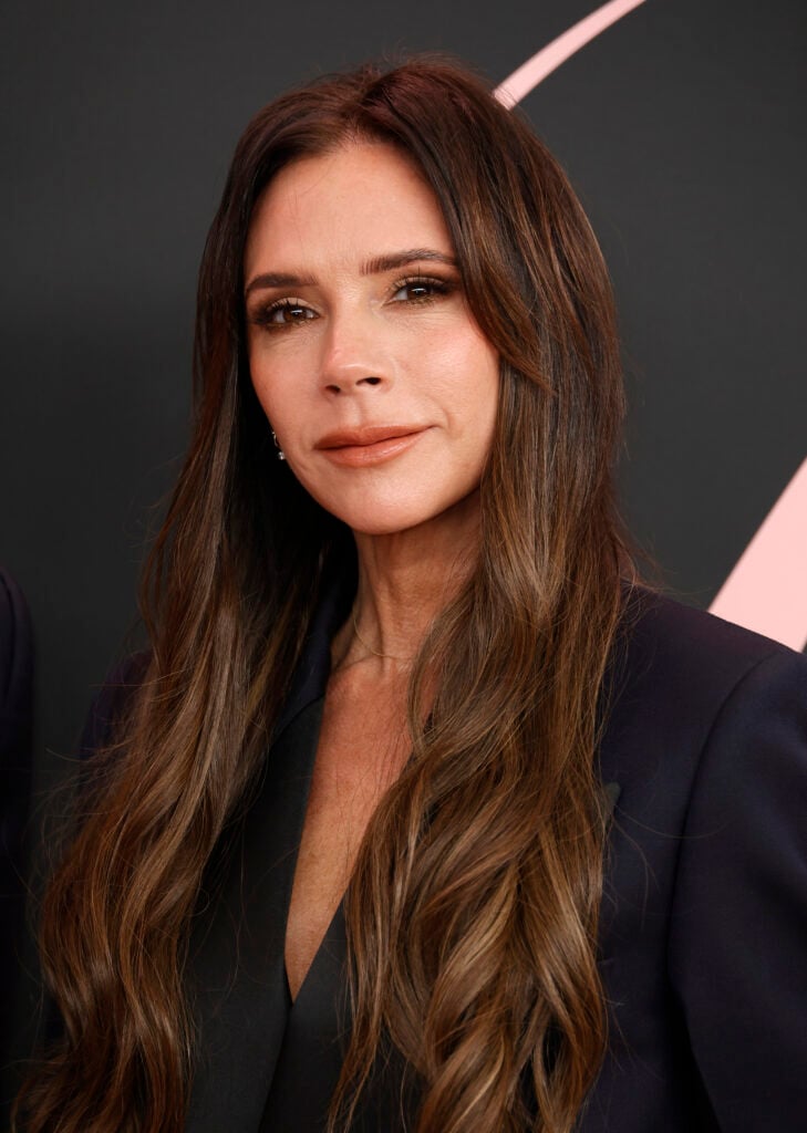 Victoria Beckham attends the premiere of Lola at Regency Bruin Theatre on February 03, 2024 in Los Angeles, California. 