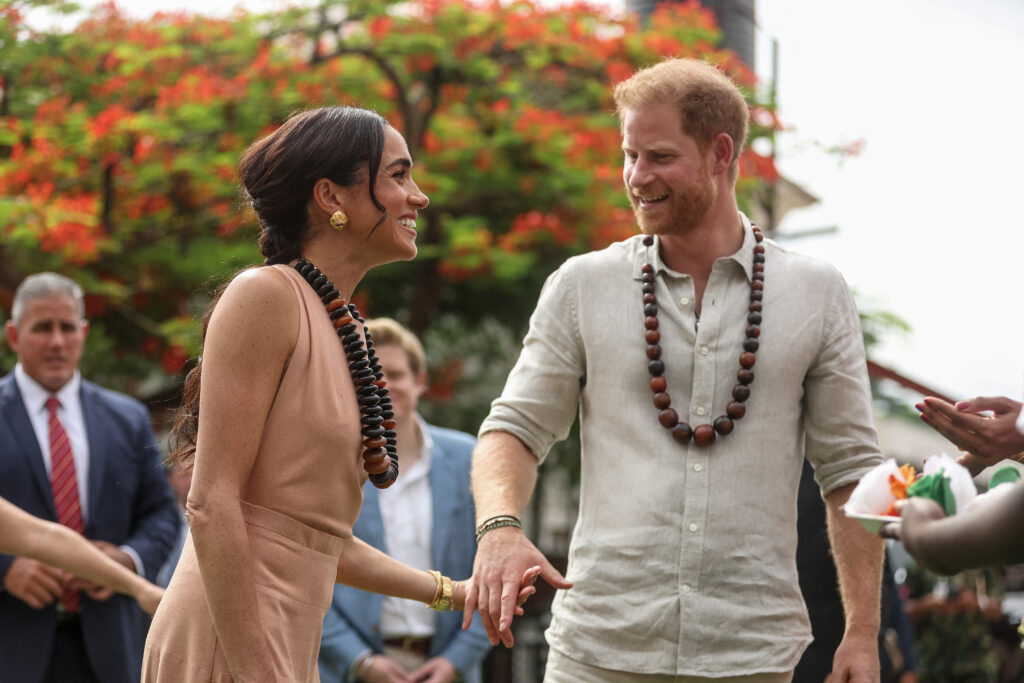 Prince Harry and Meghan Markle on May 10, 2024 in Nigeria.