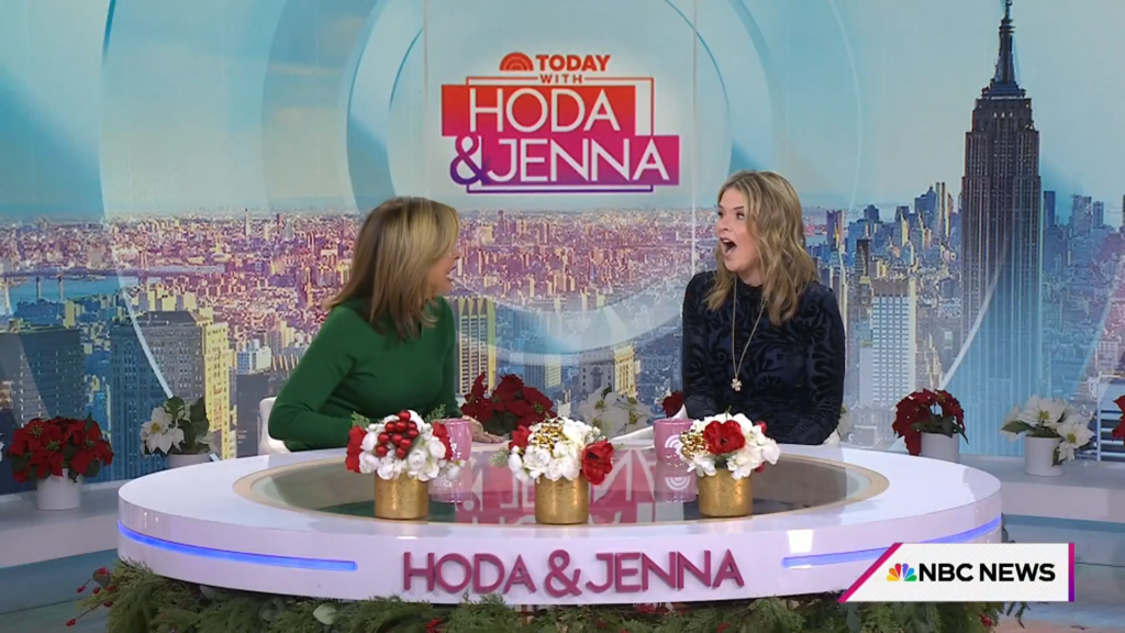 Hoda Kotb and Jenna Bush Hager on December 2, 2024.