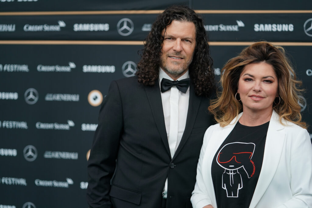 Shania Twain  and her husband Frederic Thiebaud attend the Who you gonna call photocall during the 16th Zurich Film Festival at Kino Corso on September 26, 2020 in Zurich, Switzerland. 