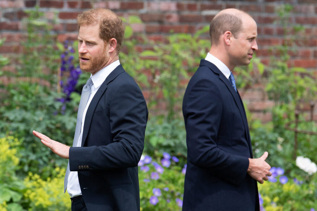 Prince Harry and Prince William in 2021.