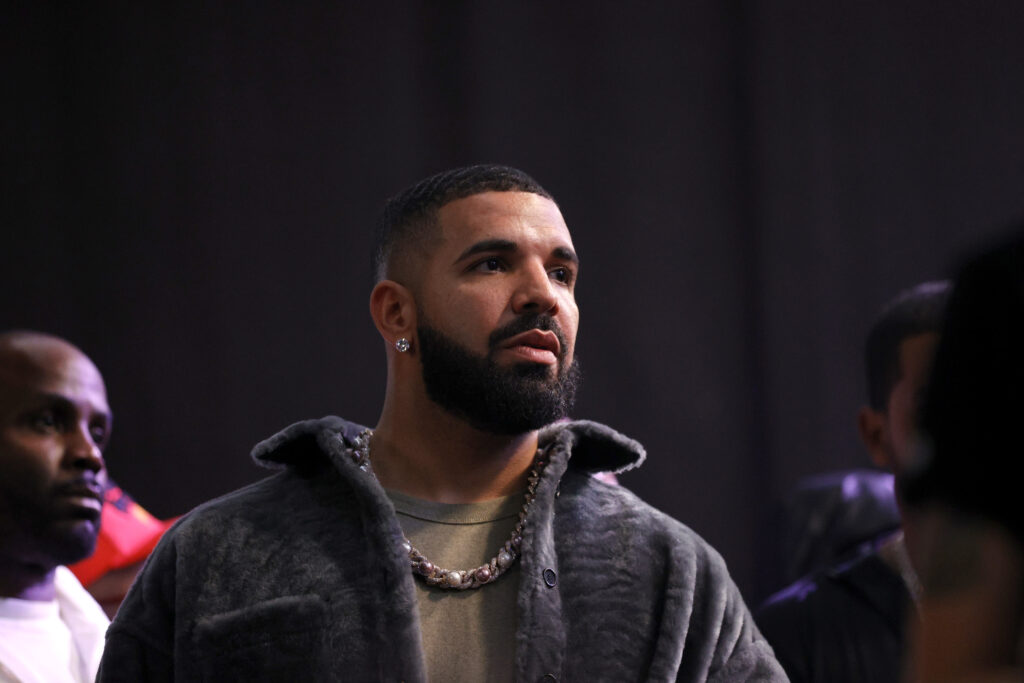 Drake attends Drake's Till Death Do Us Part rap battle on October 30, 2021 in Long Beach, California. 