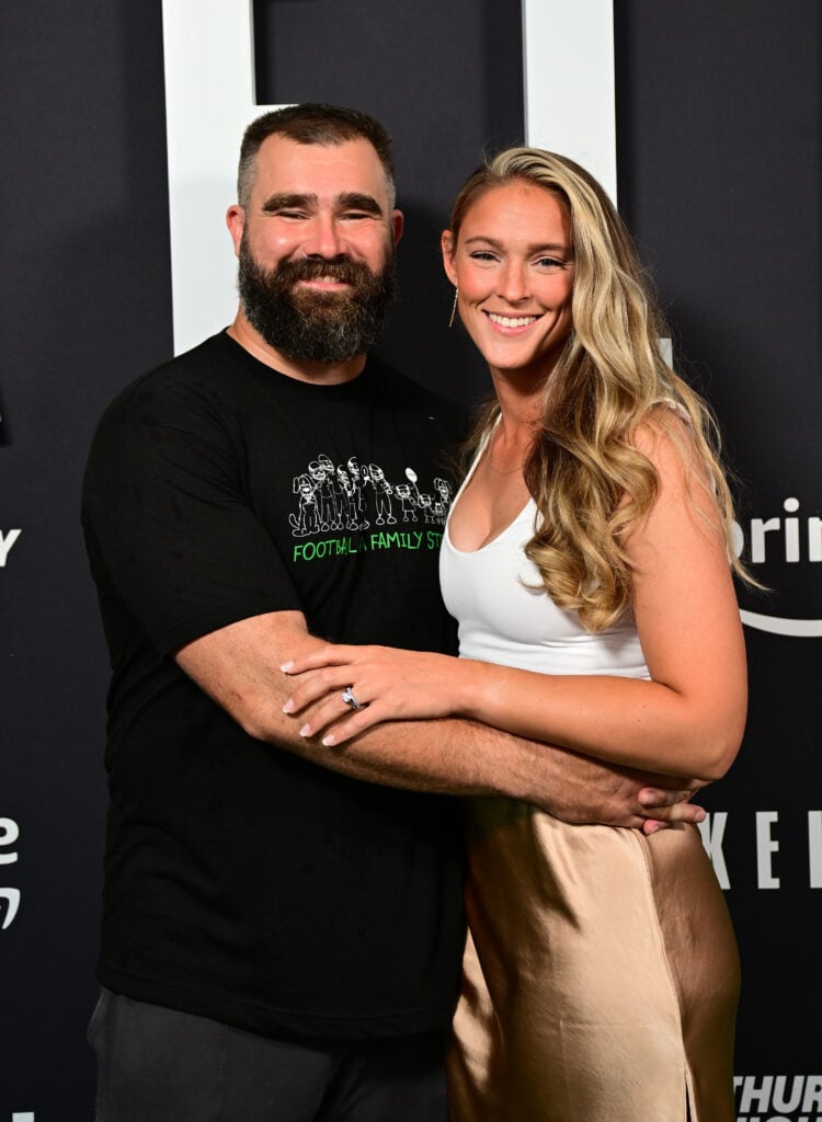 Jason Kelce and Kylie Kelce on September 8, 2023.