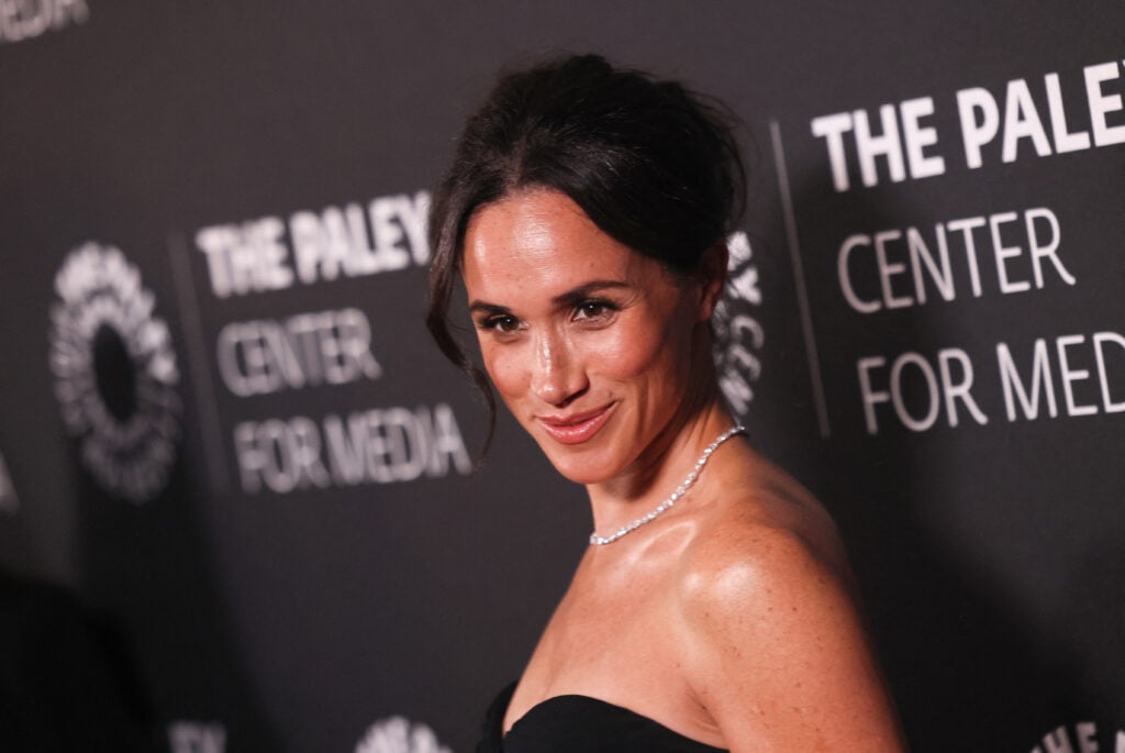 Meghan Markle, Duchess of Sussex arrives for The Paley Center for Media gala honoring actor and director Tyler Perry, at the Beverly Wilshire Hotel in Beverly Hills on December 4, 2024. 