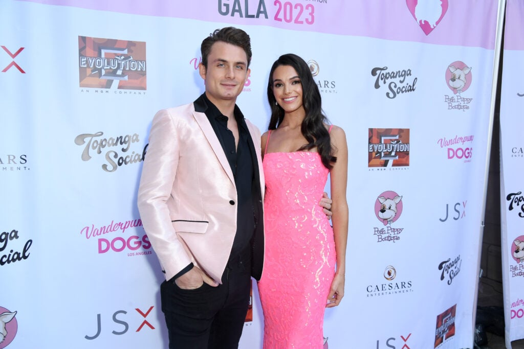 James Kennedy and Ally Lewber attend the 5th Annual Vanderpump Dog Foundation Gala at The Maybourne Beverly Hills on May 18, 2023 in Beverly Hills, California. 